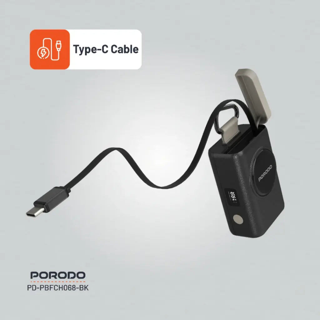 Porodo Power Bank PB068 10000mAh (PD-PBFCH068-BK) Porodo Power Bank PB068 10000mAh (PD-PBFCH068-BK)